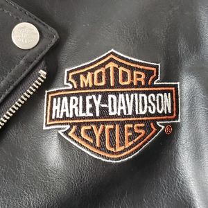Harley Davidson Faux Leather Jacket Boys Med 12/14